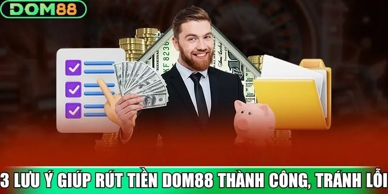 3 lưu ý giúp rút tiền Dom88 thành công, tránh lỗi