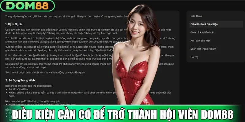 Điều kiện cần có để trở thành hội viên nhà cái